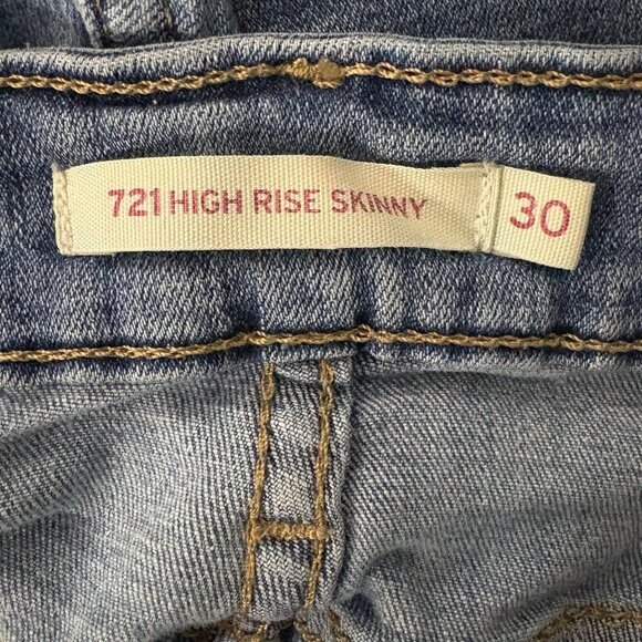 Levi's 721 High Rise Skinny Denim 30x30 - Picture 7 of 7